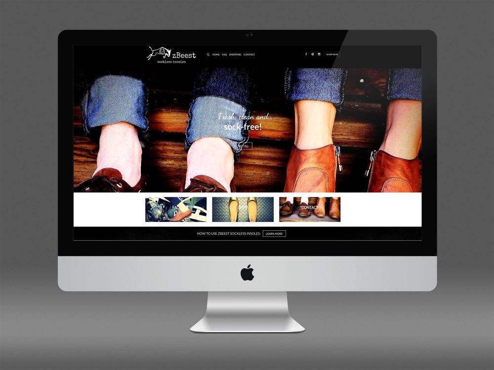 zBeest Homepage Desktop Mockup website ecommerce design