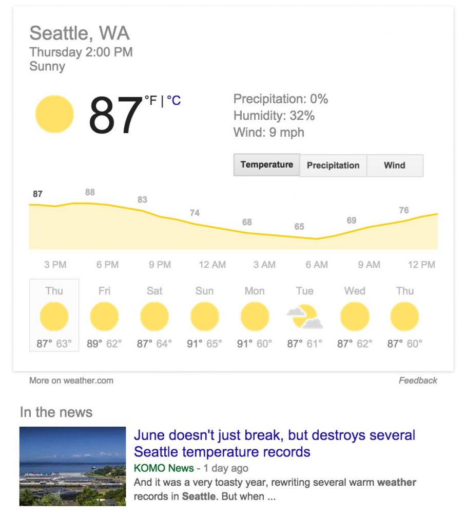 Seattle summer heat wave