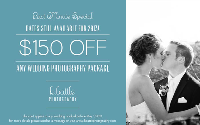 Photography discount coupon