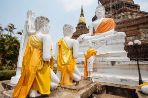 Ayutthaya temple ruins in Thailand